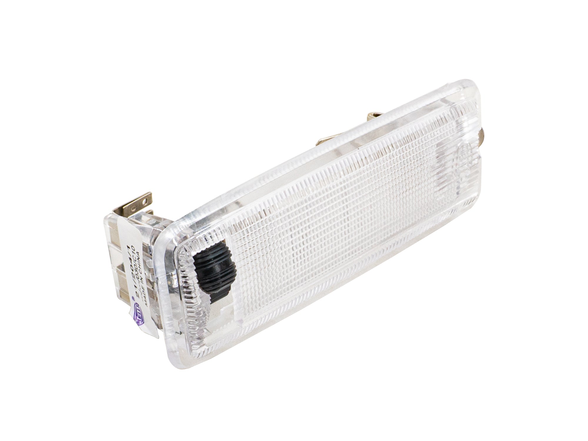 GoWesty dome light showing clear lens and mounting bracket for vehicle interior illumination.