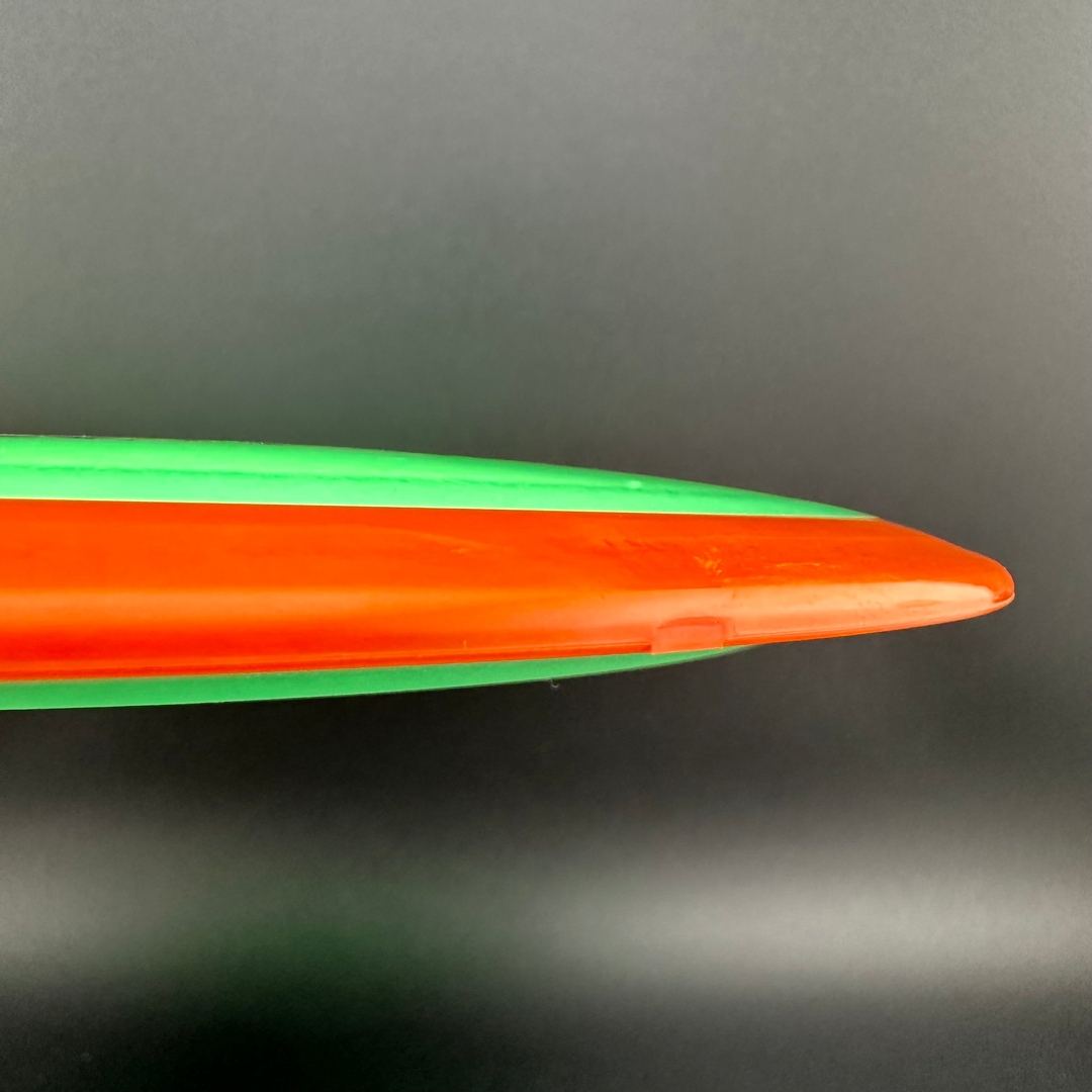 Rare Air Discs Fission Defy Crushin' Amanitas VIP 2.0 disc golf disc with colorful design and bold branding.