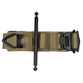 Tan SOF Tourniquet (SOF-T) for bleeding management, by TacMed, with adjustable strap and secure buckle for emergency use.