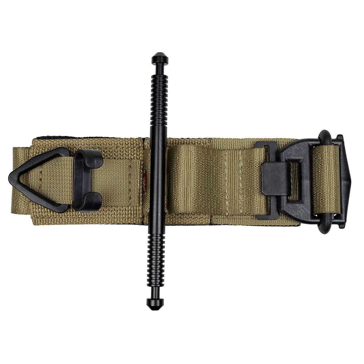 Tan SOF Tourniquet (SOF-T) for bleeding management, by TacMed, with adjustable strap and secure buckle for emergency use.