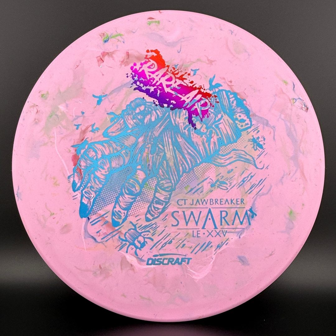 Disc golf disc CT Jawbreaker Swarm by Rare Air Discs with Ledgestone 2025 Rare Air Stamp, bright and detailed design.