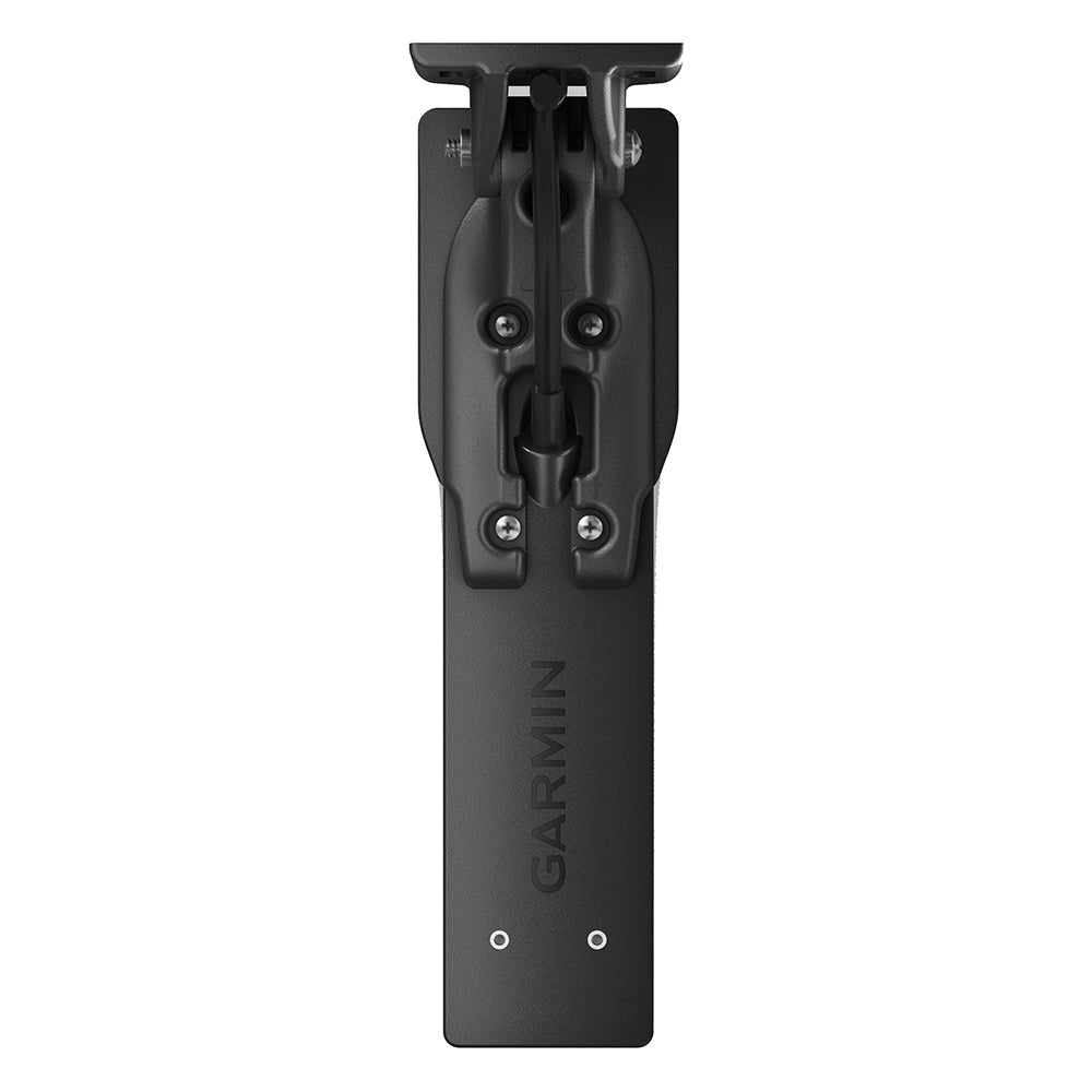 Garmin GT36UHD-TM transom mount transducer by Wake World Parts, showing the device with mounting bracket and cable connection.
