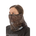 Mesh face mask by DSG Outerwear featuring breathable mesh material with ear loops for a comfortable fit.