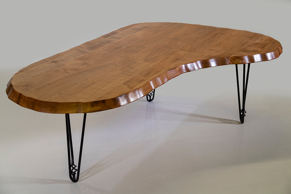 Wavy Kidney Table with EB Hairpin Legs - We The Collective