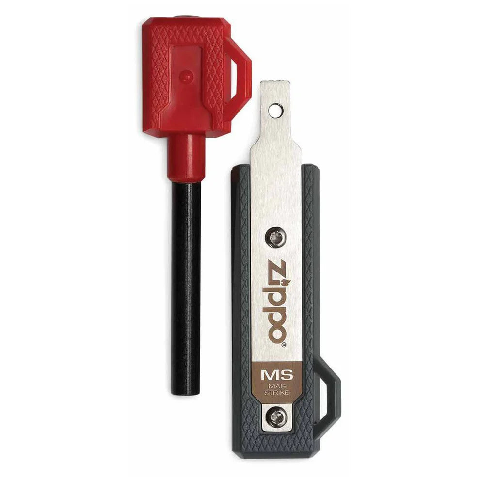 Zippo Mag Strike lighter by Americana Pipedream Apparel with a sleek design and striking mechanism displayed on a white background.
