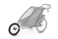 All-terrain kit for Thule Chariot bike trailer by Backcountry Sportsman, showing rugged wheels and frame for off-road biking.