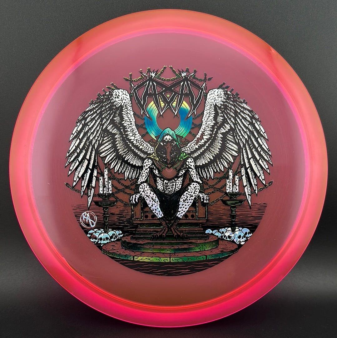 CryZtal Buzzz disc golf disc by Rare Air Discs featuring Karudi the Overseer design from Cult of RAD collection.