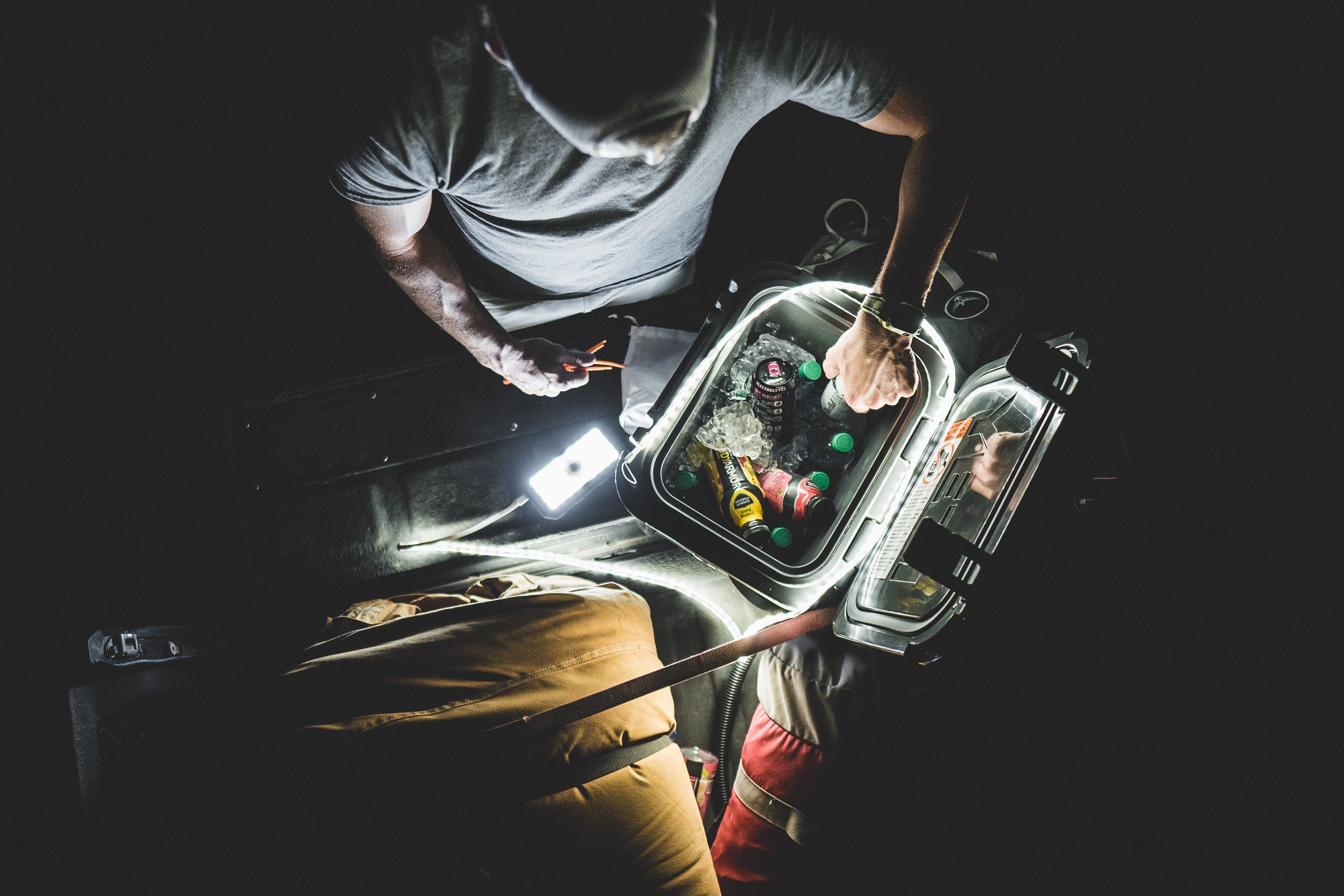 Last Light LLC Power Bundle with portable LED light and charging accessories, compact and versatile for on-the-go illumination.