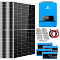Green Vista Living 8KW off-grid solar kit with lithium battery, solar panels, and inverter for reliable renewable energy.