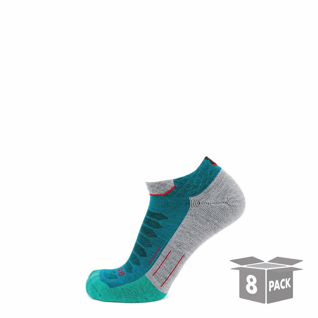 8 Pairs Emerald - Run Ankle Midweight Merino Wool Sock - OVERLANDERS Outfitter