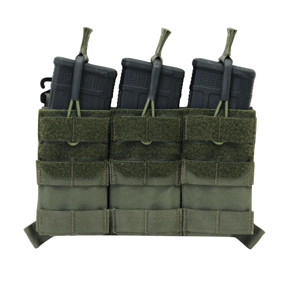 HCC Tactical AG3 Triple Mag Placard for tactical gear, designed to hold three magazines securely.