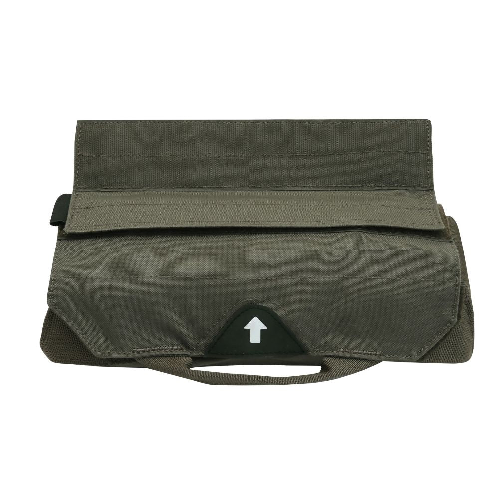HCC Tactical BuddyStrap Injured Person Carrier showing adjustable straps and padded support for emergency rescue use