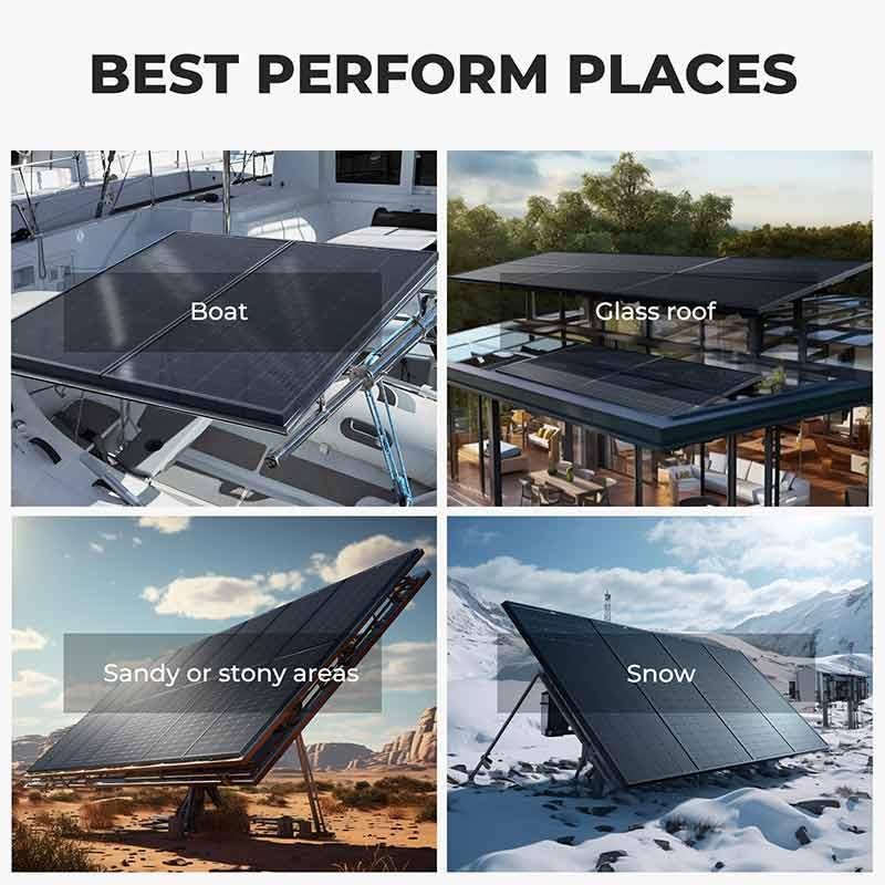 BougeRV 200 Watt Rigid Bifacial 10BB Mono Solar Panel - OVERLANDERS Outfitter