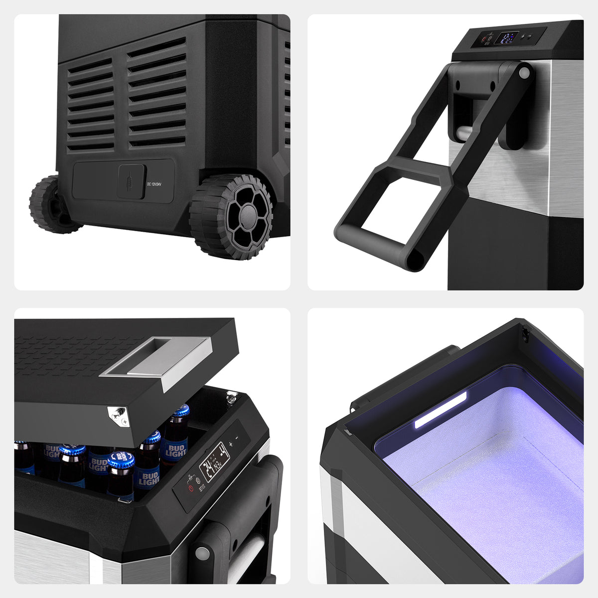 JP40 PRO Single Zone Portable Freezer With Cover - Silver | ICECO | 40 LT - We The Collective