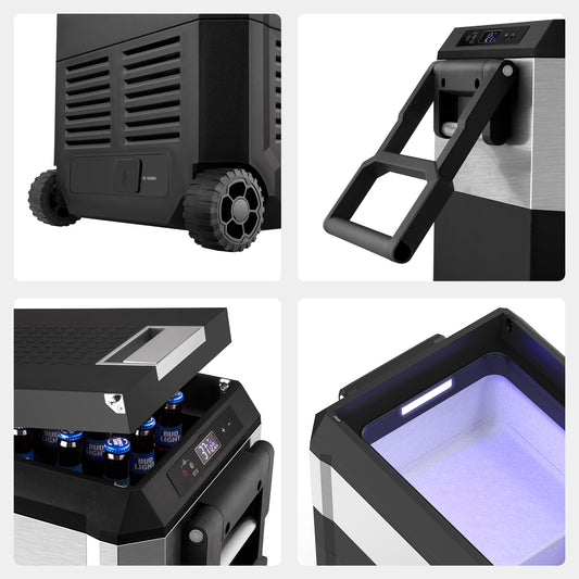 JP40 Pro Dual Zone Wheeled Portable Freezer- Golden | ICECO | 40 LT - We The Collective