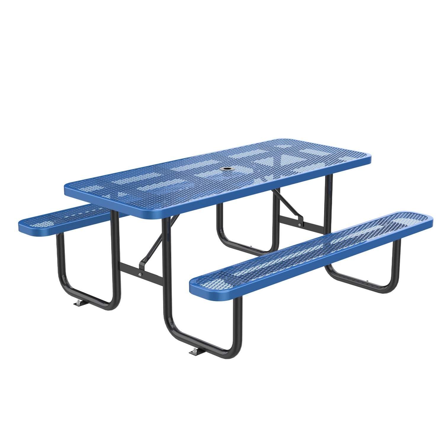 8ft Rectangle Picnic Table With Umbrella Hole - OVERLANDERS Outfitter