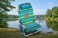 Sunflower Fields Tommy Bahama 2-pack backpack beach chairs with 5-position adjustable seats, lightweight and portable for outdoor use.