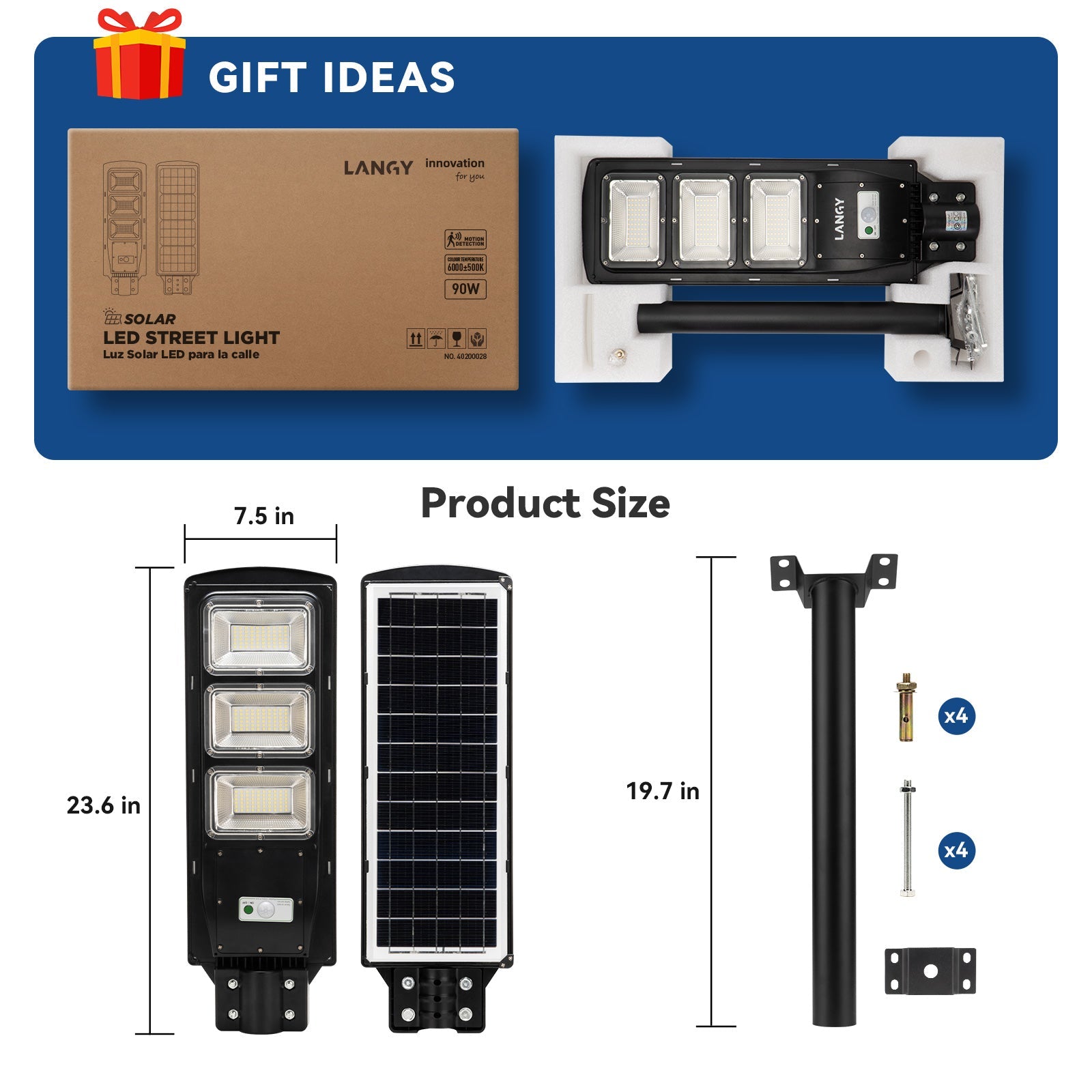 60W 90W 120W Solar Street Light -ES04 Series - OVERLANDERS Outfitter