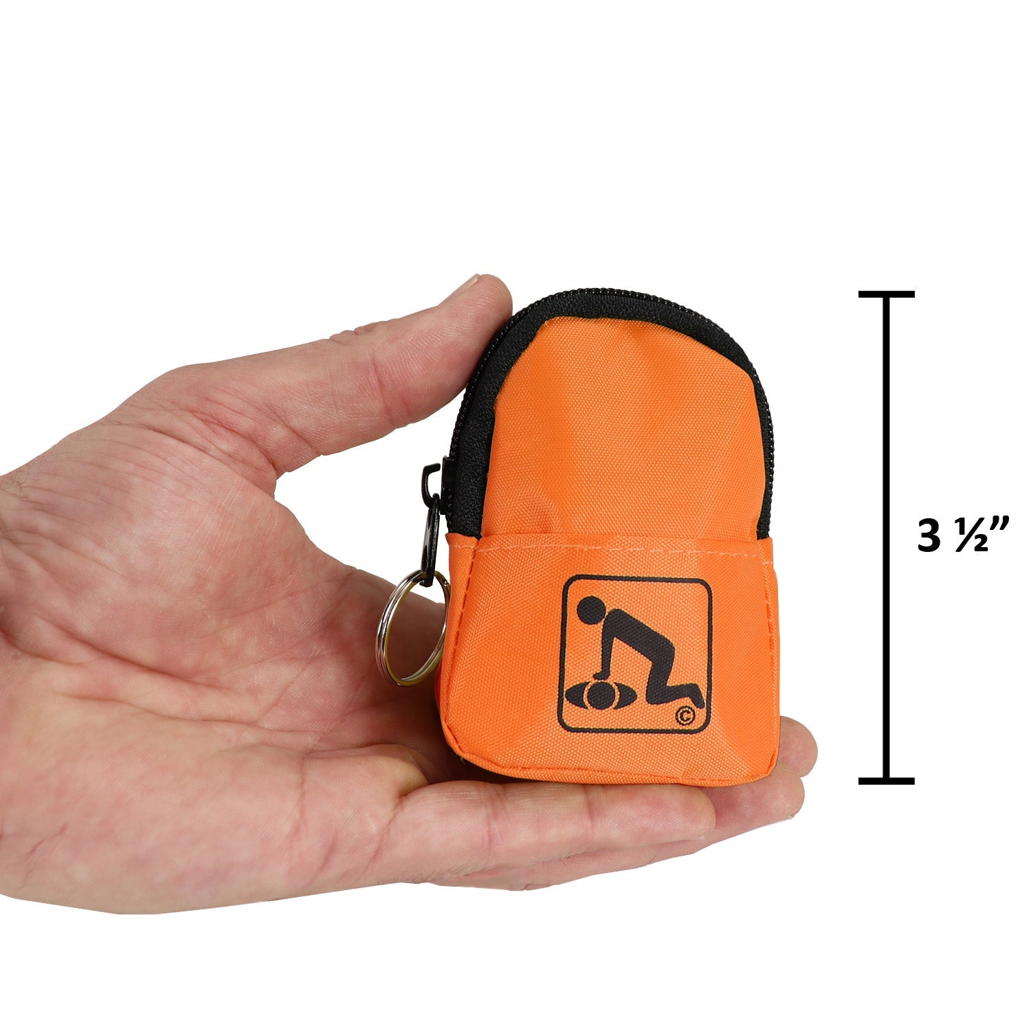 CPR Orange Beltloop Keychain Backpack with Faceshield, Gloves, and Cleansing Wipes - OVERLANDERS Outfitter