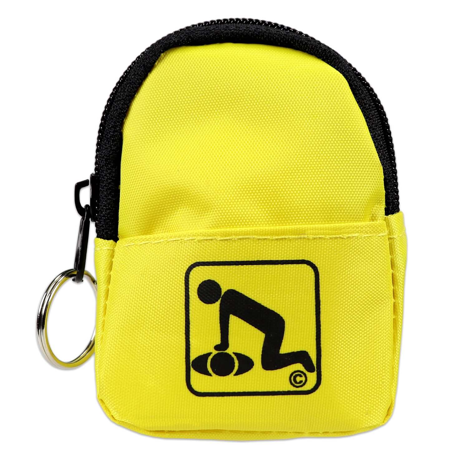 CPR Yellow Beltloop Keychain Backpack with Faceshield, Gloves, and Cleansing Wipes - OVERLANDERS Outfitter