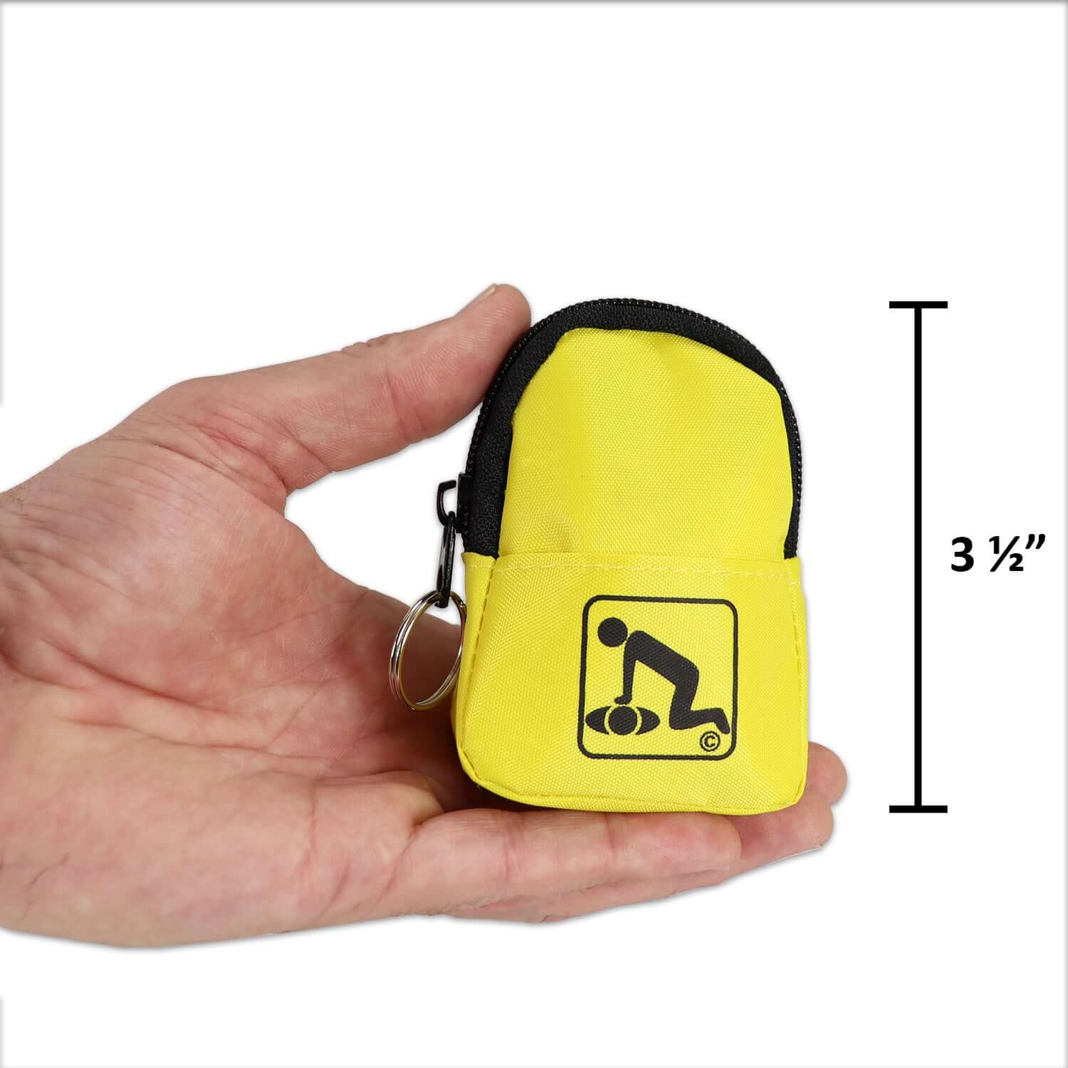 CPR Yellow Beltloop Keychain Backpack with Faceshield, Gloves, and Cleansing Wipes - OVERLANDERS Outfitter