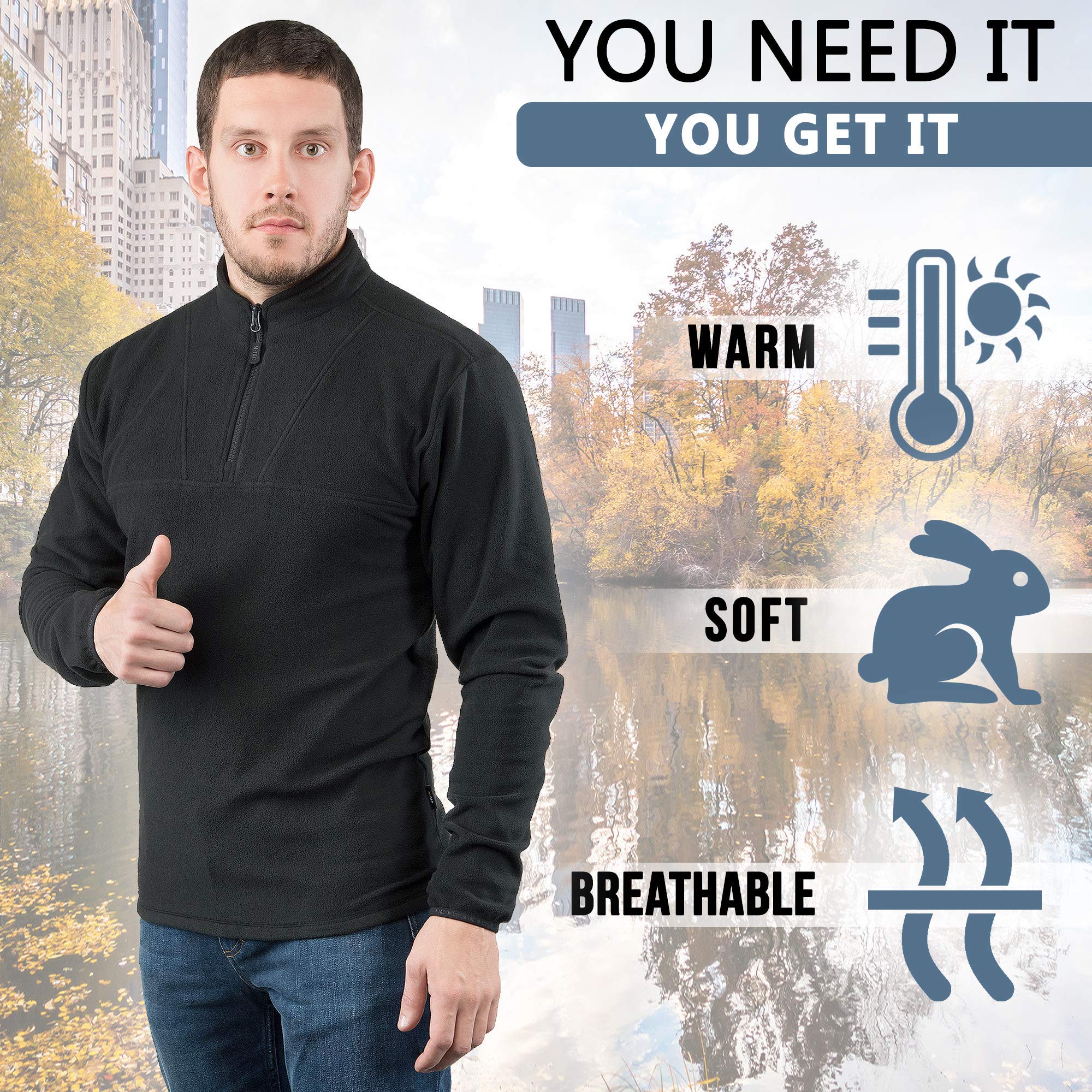 M-Tac Delta Fleece Jacket - Tactical Underwear Top Sweater 1/4 Zip - We The Collective