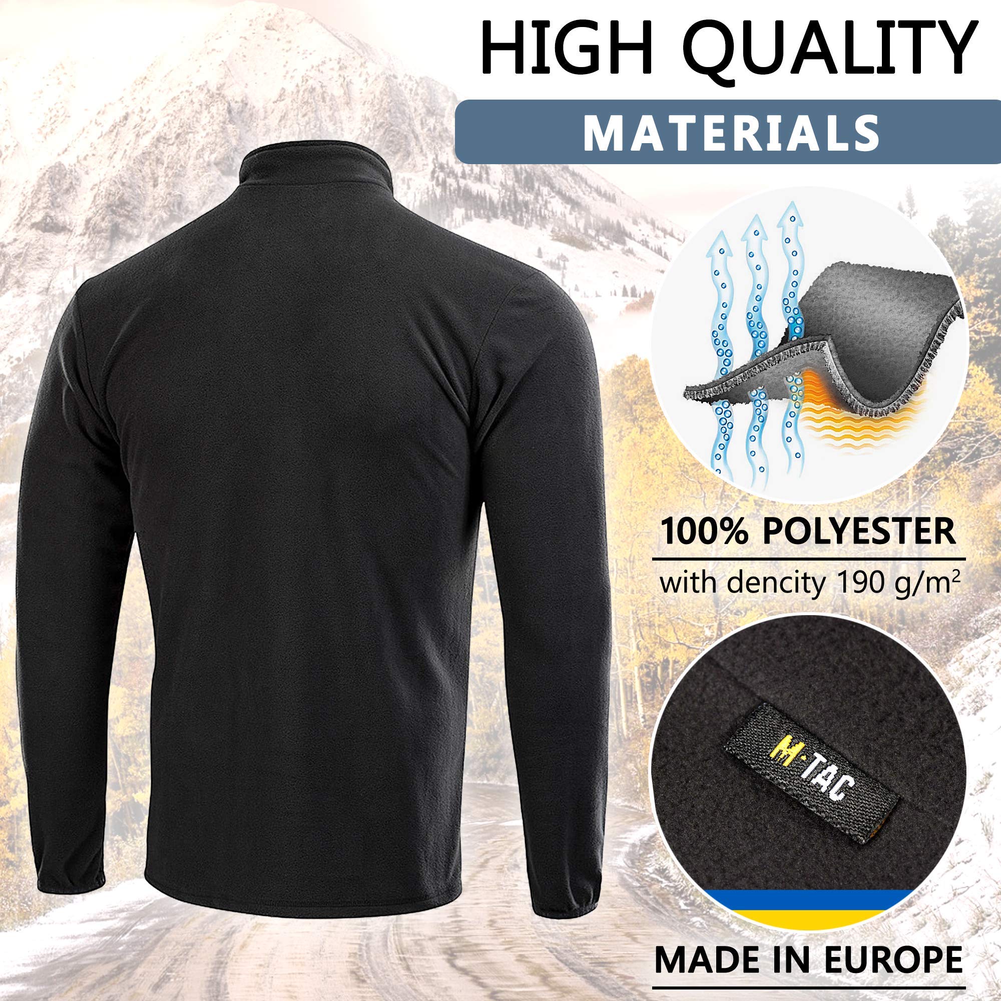 M-Tac Delta Fleece Jacket - Tactical Underwear Top Sweater 1/4 Zip - We The Collective