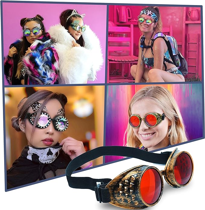 Steampunk Goggles and Kaleidoscope Glasses - OVERLANDERS Outfitter