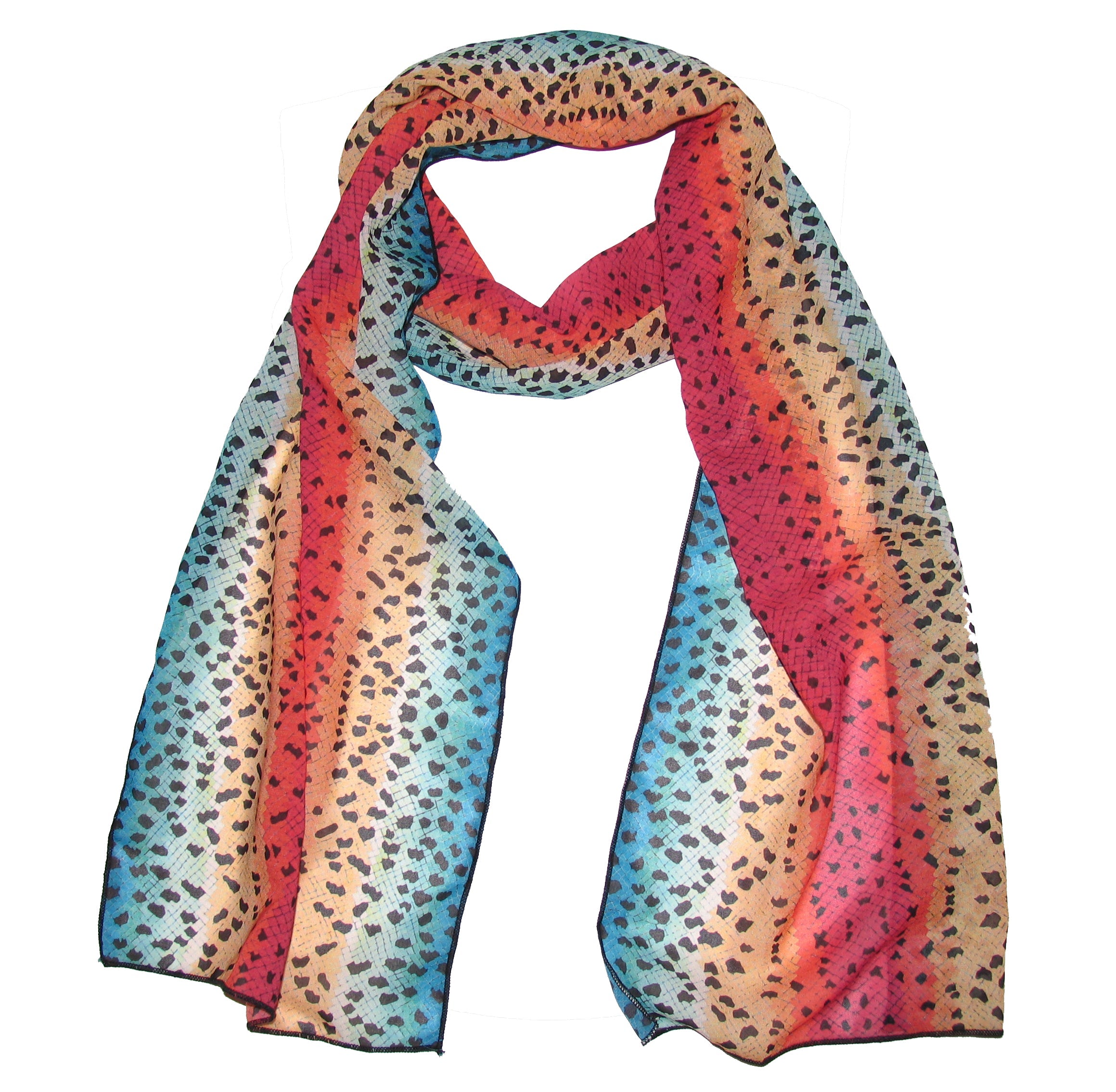 Fin-Flank Silk Rainbow #2 Trout Scarf - OVERLANDERS Outfitter