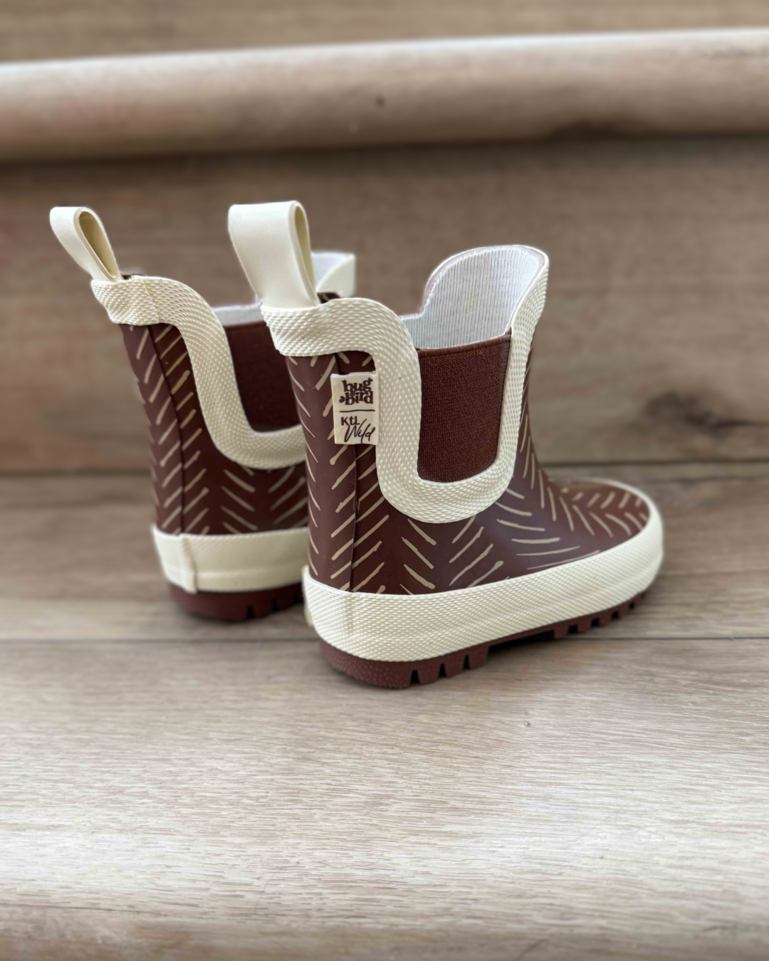 Keep the Littles Wild Summit Rain Boots for kids, featuring colorful waterproof design and sturdy rubber soles.