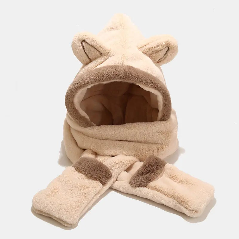 Warm Mimarta winter hat featuring a cozy knit design and a folded brim, perfect for cold weather.