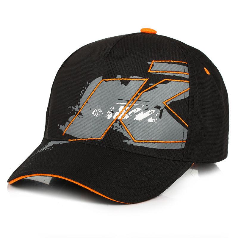 Decorative sport motorcycle baseball cap by Bean's Moto Booth, featuring a stylish design on a casual cap.
