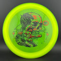 Gummy C-Blend Aztec disc golf disc by Rare Air Discs, part of the Fear V1 series, featuring vibrant colors and detailed design.