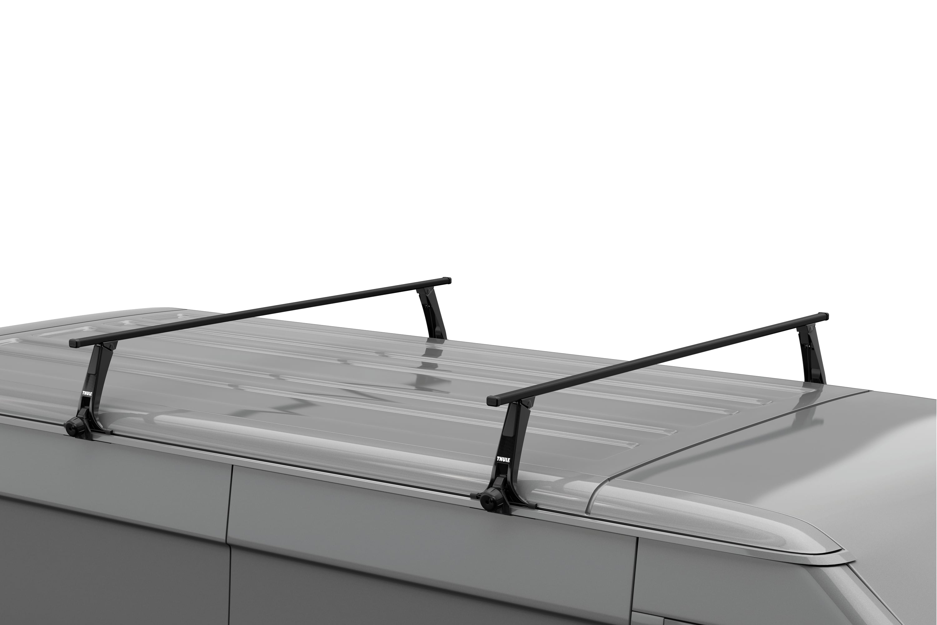 Backcountry Sportsman Thule Rapid Gutter Super High roof racks mounted on vehicle for secure cargo transport.