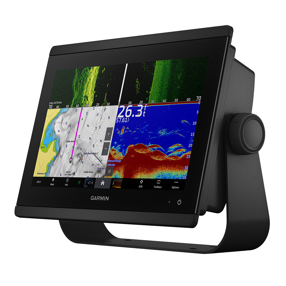 Garmin GPSMAP 8612xsv Combo GPS/Fishfinder with touchscreen display and advanced mapping features.
