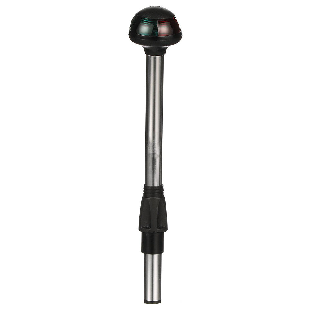 Attwood Pulsar bi-color 2-pin stowaway navigation light, 10-inch angled boat light, designed for marine vessel navigation.