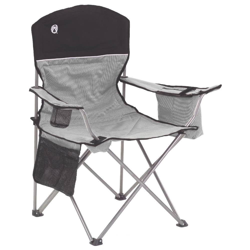 Coleman Cooler Quad Chair - Grey  Black - OVERLANDERS Outfitter
