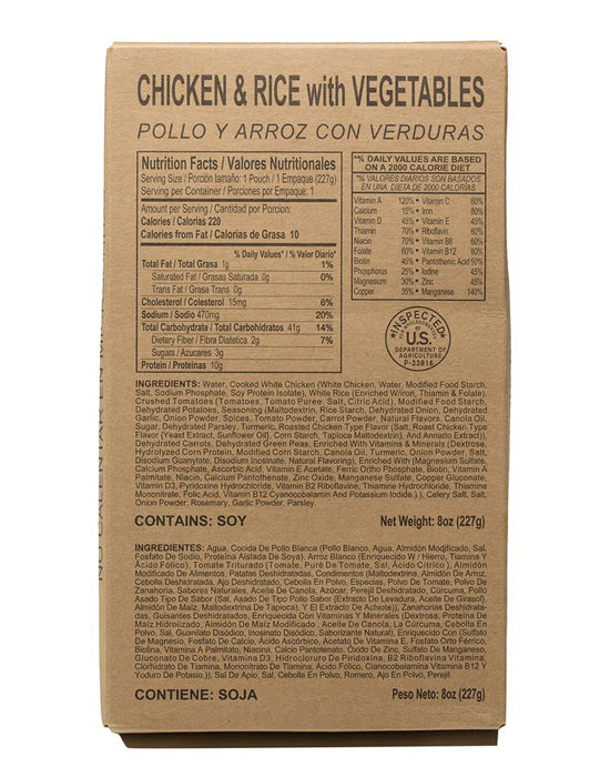 Alpenglow Readiness Supply MRE meals without heaters in sealed packaging, ideal for emergency preparedness.