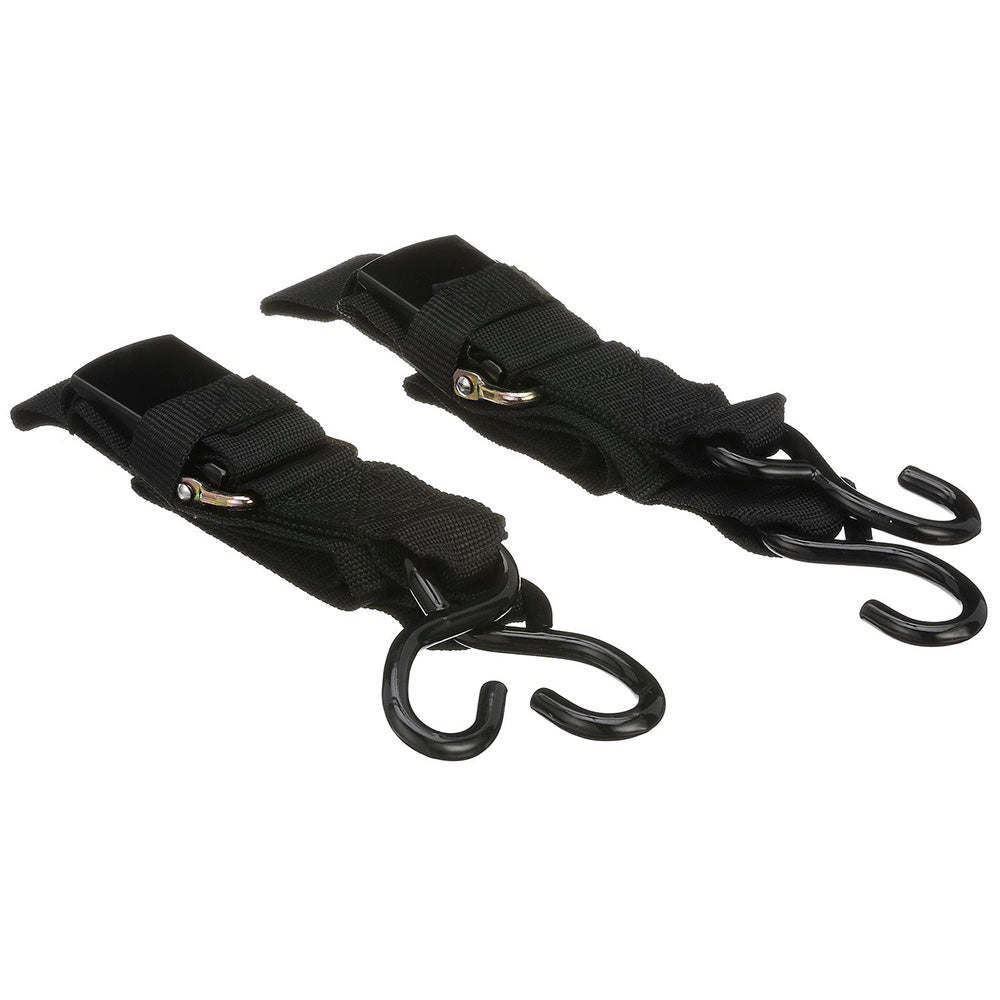 Wake World Parts Attwood 2-inch quick-release transom tie-down straps, set of 4, for secure boat transom anchoring.