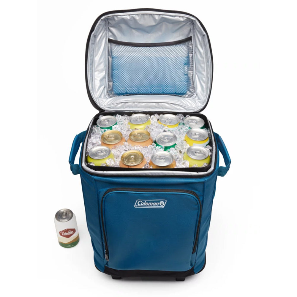 Coleman CHILLER 42-Can Soft-Sided Portable Cooler w/Wheels - Deep Ocean - OVERLANDERS Outfitter