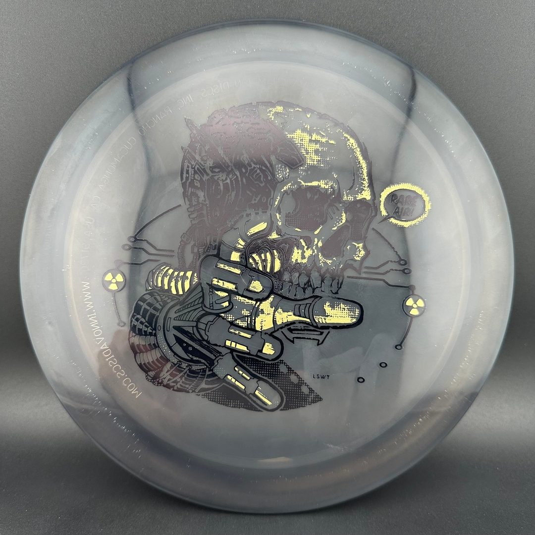 Rare Air Discs Gummy C-Blend Aztec disc golf disc with vibrant design, part of the [STRATUS] FEAR V1 series by Les White.