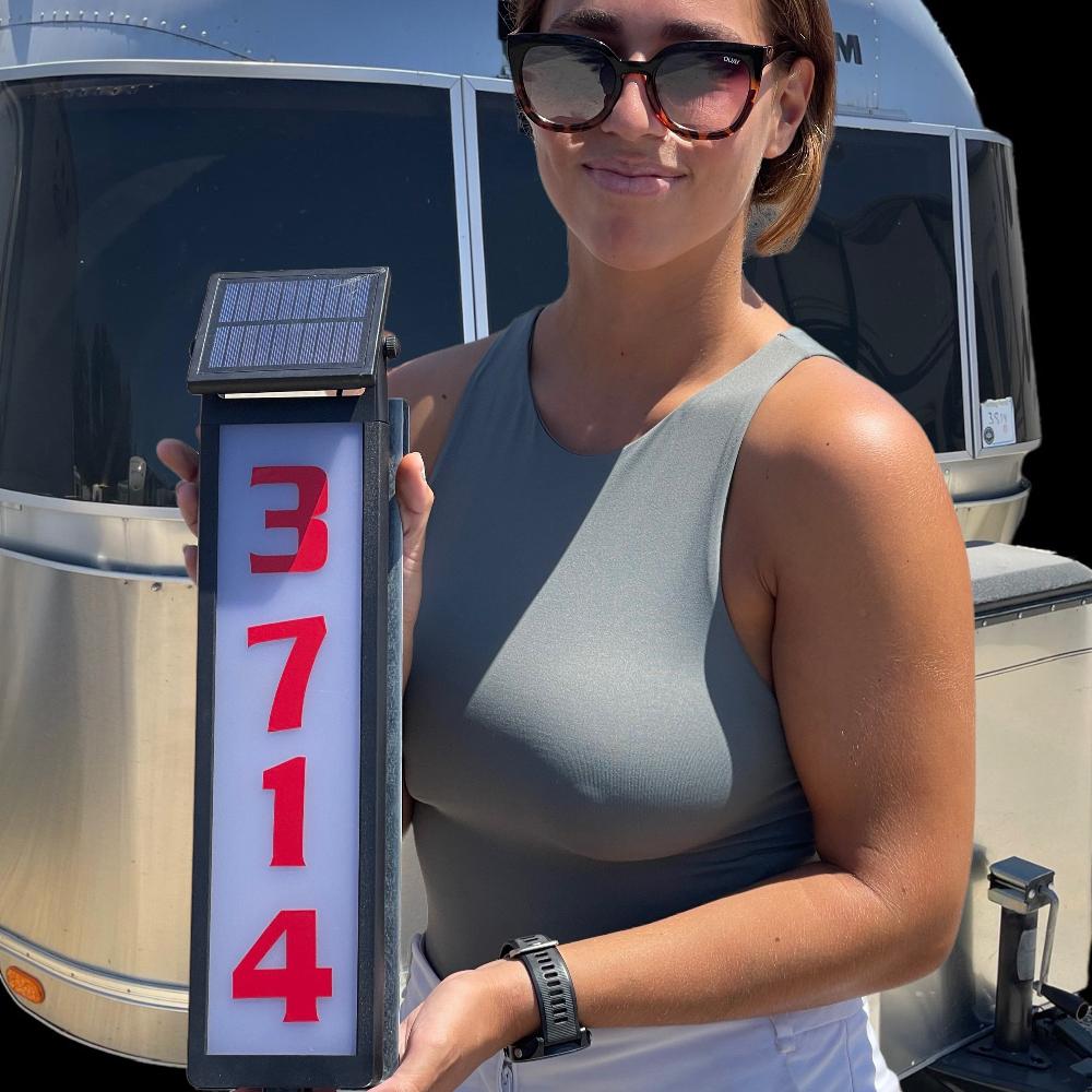Lightweight Solar Powered 5 Number BRN Light for Airstream Trailers - OVERLANDERS Outfitter