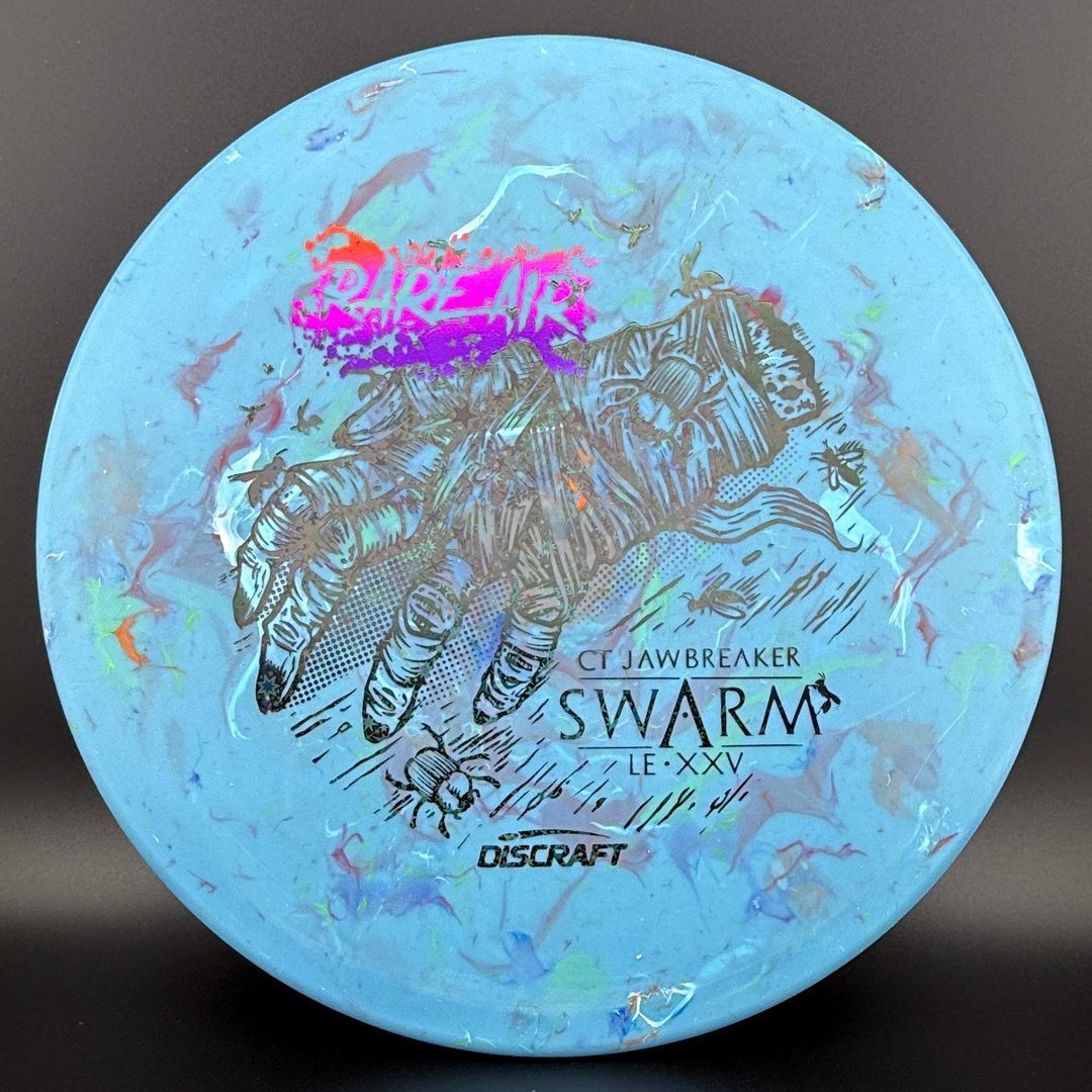 Disc golf disc CT Jawbreaker Swarm by Rare Air Discs with ledgestone pattern, designed for high performance and stability.