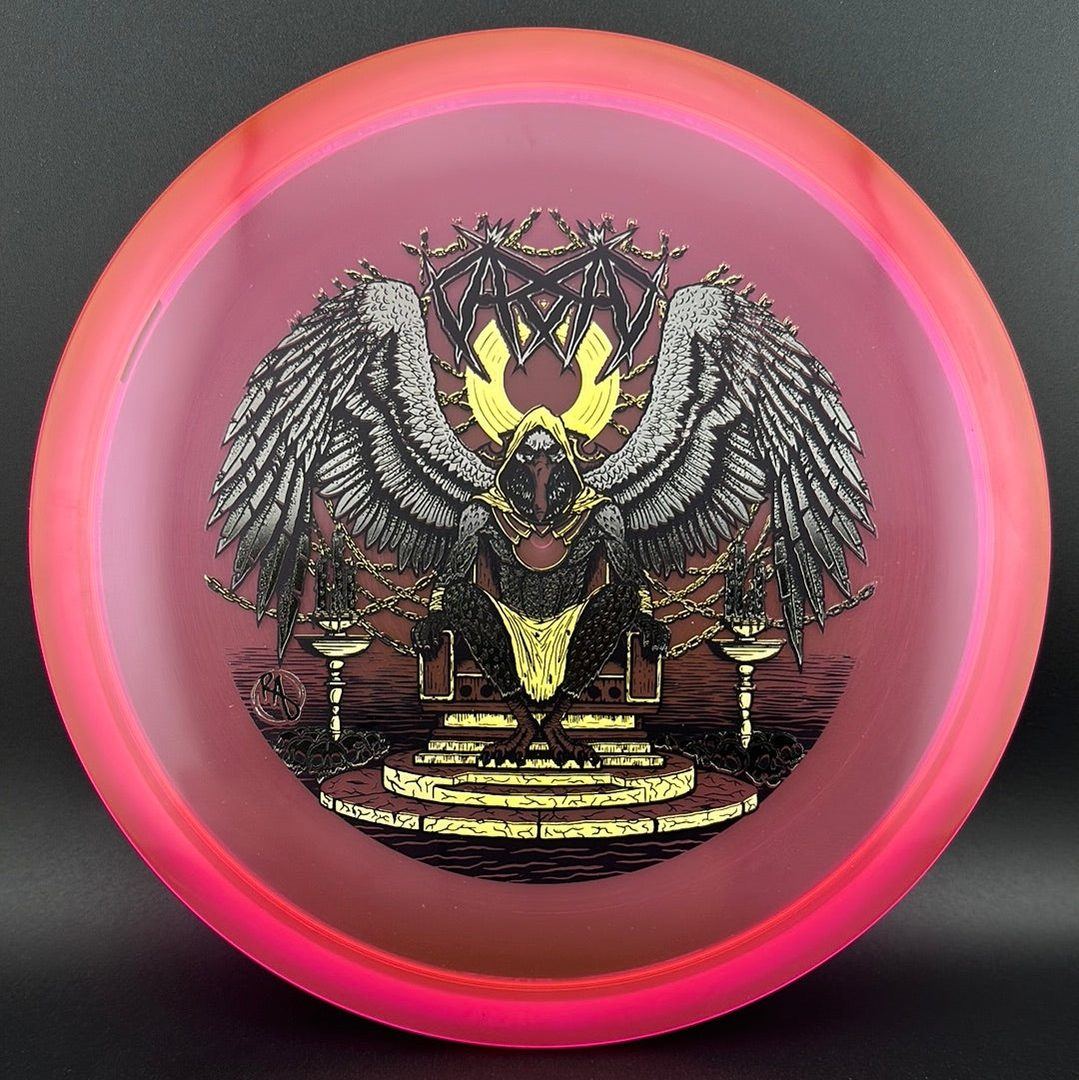 CryZtal Buzzz disc golf disc by Rare Air Discs featuring Karudi the Overseer design from Cult of RAD series.