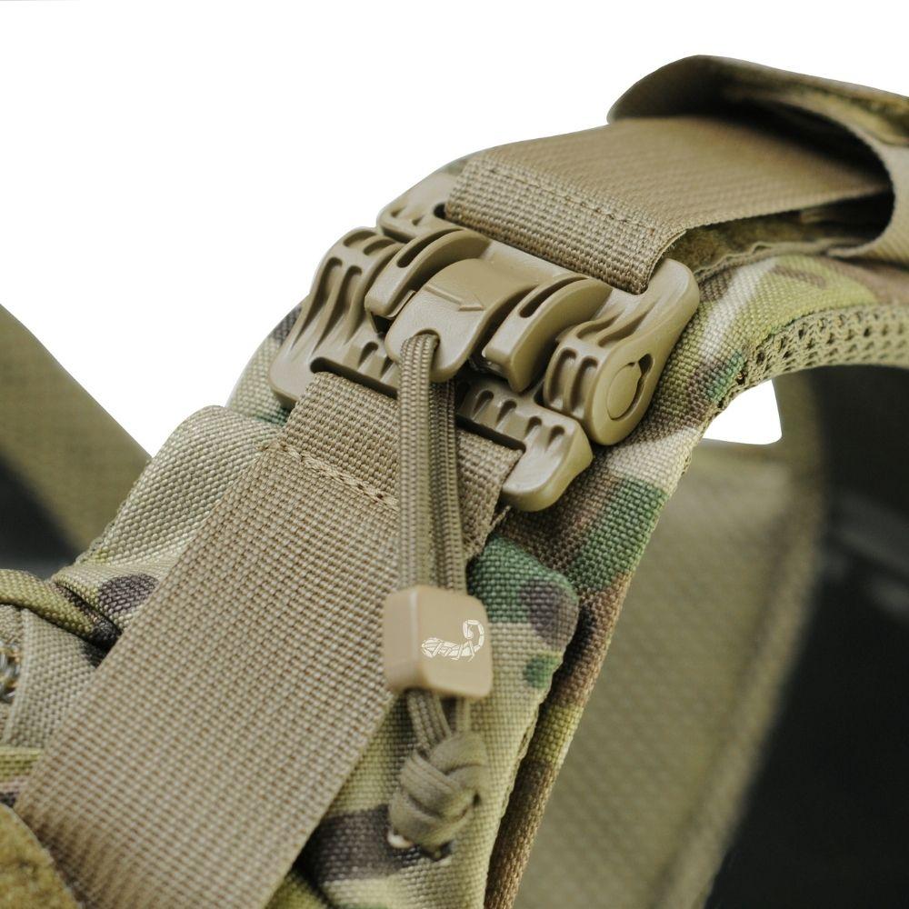 HCC Tactical K19 Plate Carrier (Gen 3) in black, featuring adjustable straps and modular design for tactical use.