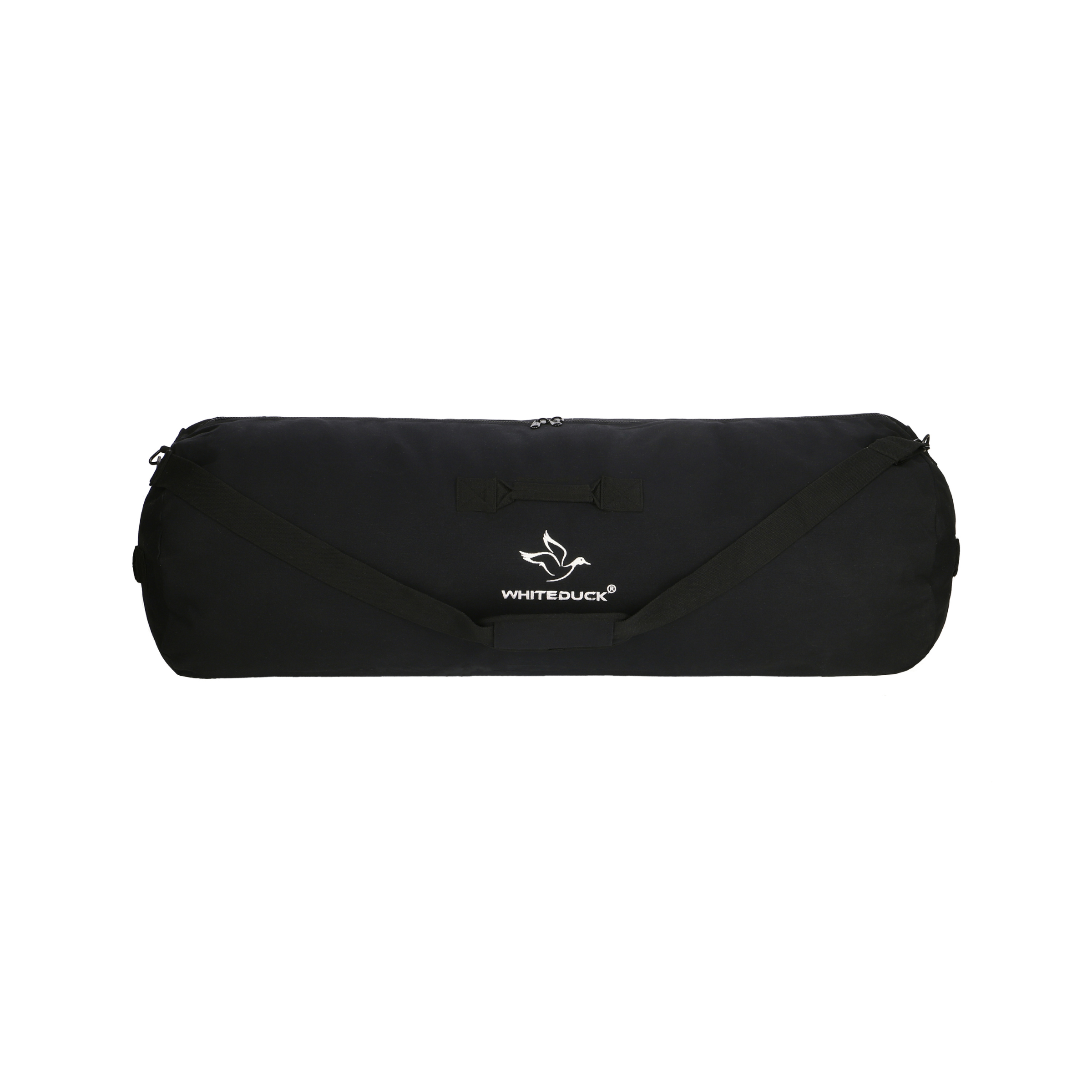 White Duck Outdoors Hoplite Canvas Duffel Bag with sturdy handles and spacious interior for travel or sports use