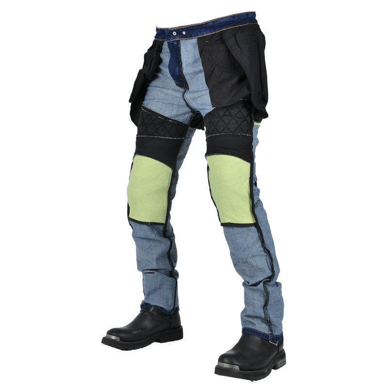 Men's LOONG BIKER™ Cross Fire Kevlar motorcycle jeans from Bean's Moto Booth, featuring durable fabric and protective design.