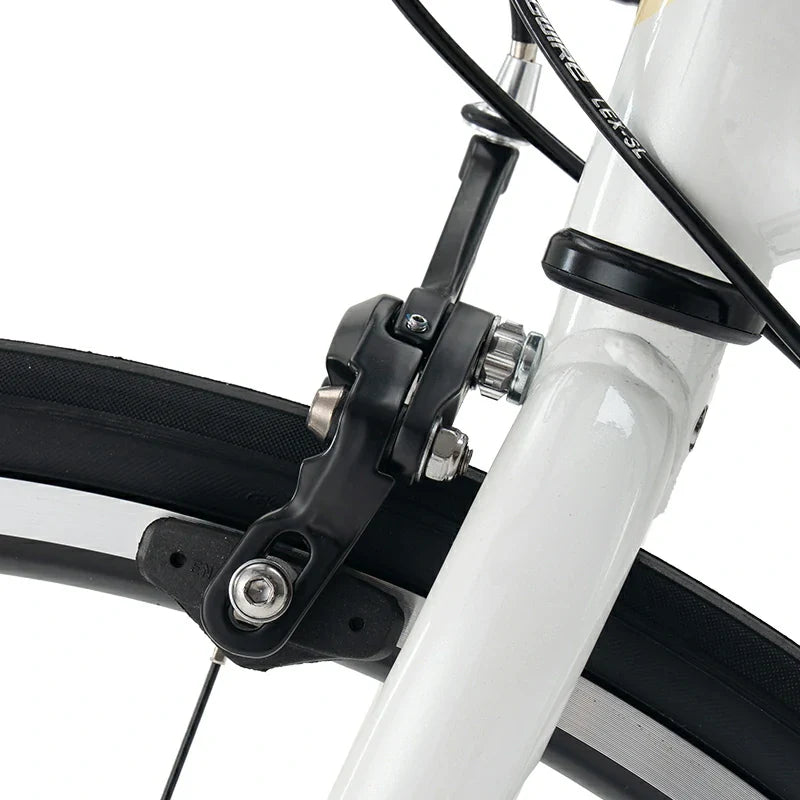 RockBros-US AERIX Aluminum Road Bike with lightweight frame, drop handlebars, and sleek design for road cycling.