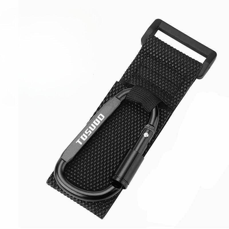 Motorcycle aluminum alloy Velcro hook from Bean's Moto Booth, a durable accessory for motorcycle storage and organization.