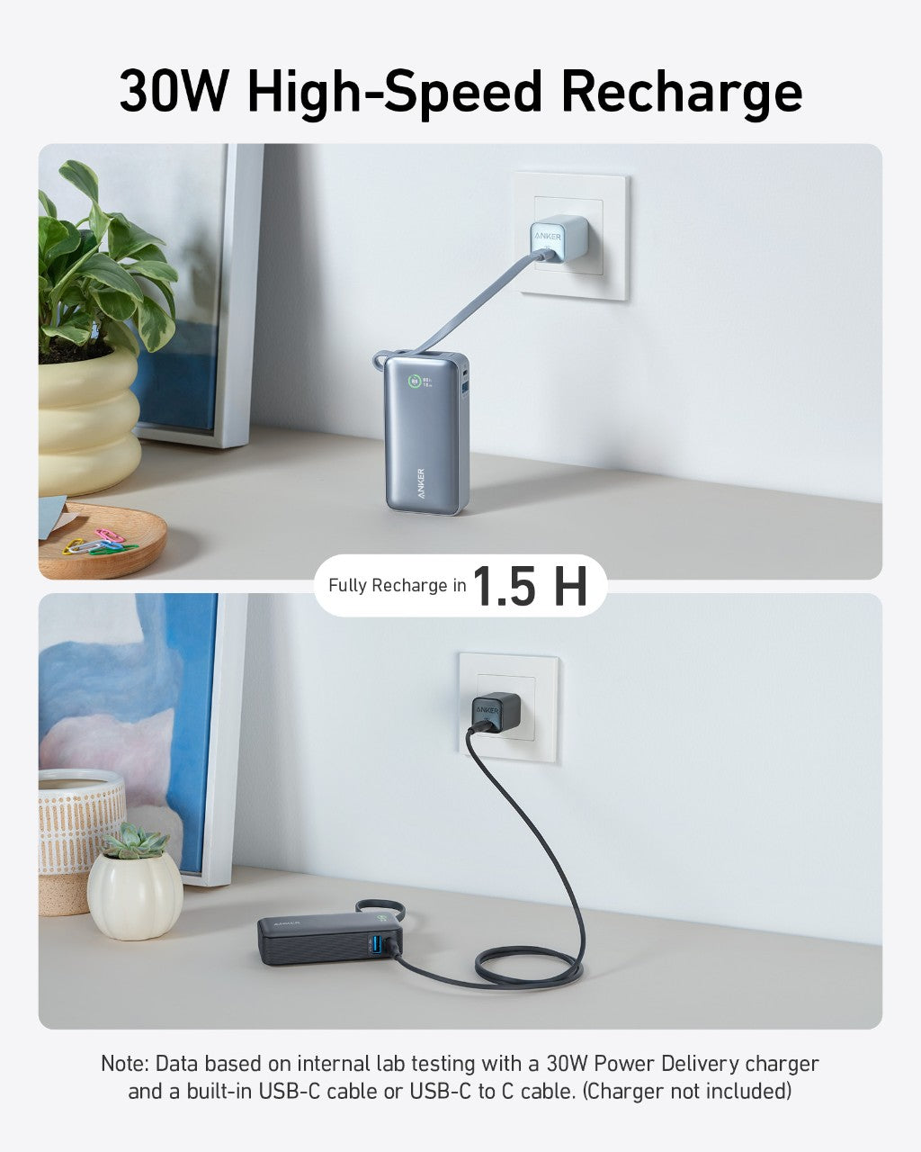 Anker Nano Power Bank (30W, Built-In USB-C Cable) - We The Collective